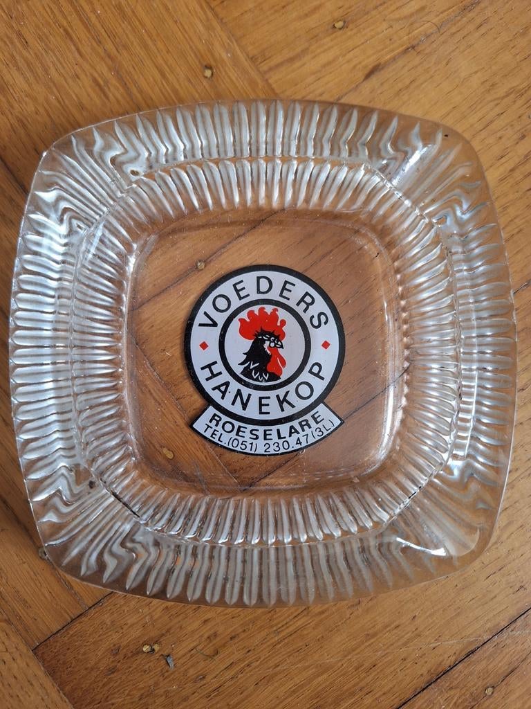 Oude asbak voeders Hanekop Roeselare, Verzamelen, Ophalen of Verzenden, Zo goed als nieuw, Asbak
