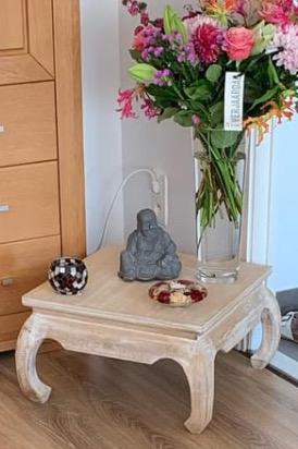 Table basse asiatique, Enlèvement, Comme neuf, Carré