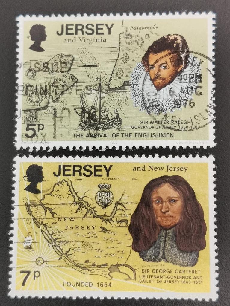 Jersey 1976 - explorateurs, carte du New Jersey, Enlèvement ou Envoi, Affranchi