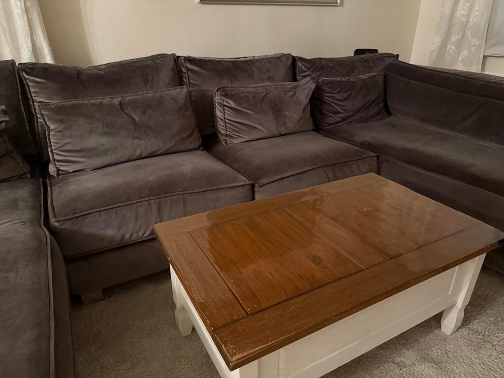 Canapé en u 4m de longueur couleur taupe, tres bon etat, Enlèvement, Comme neuf