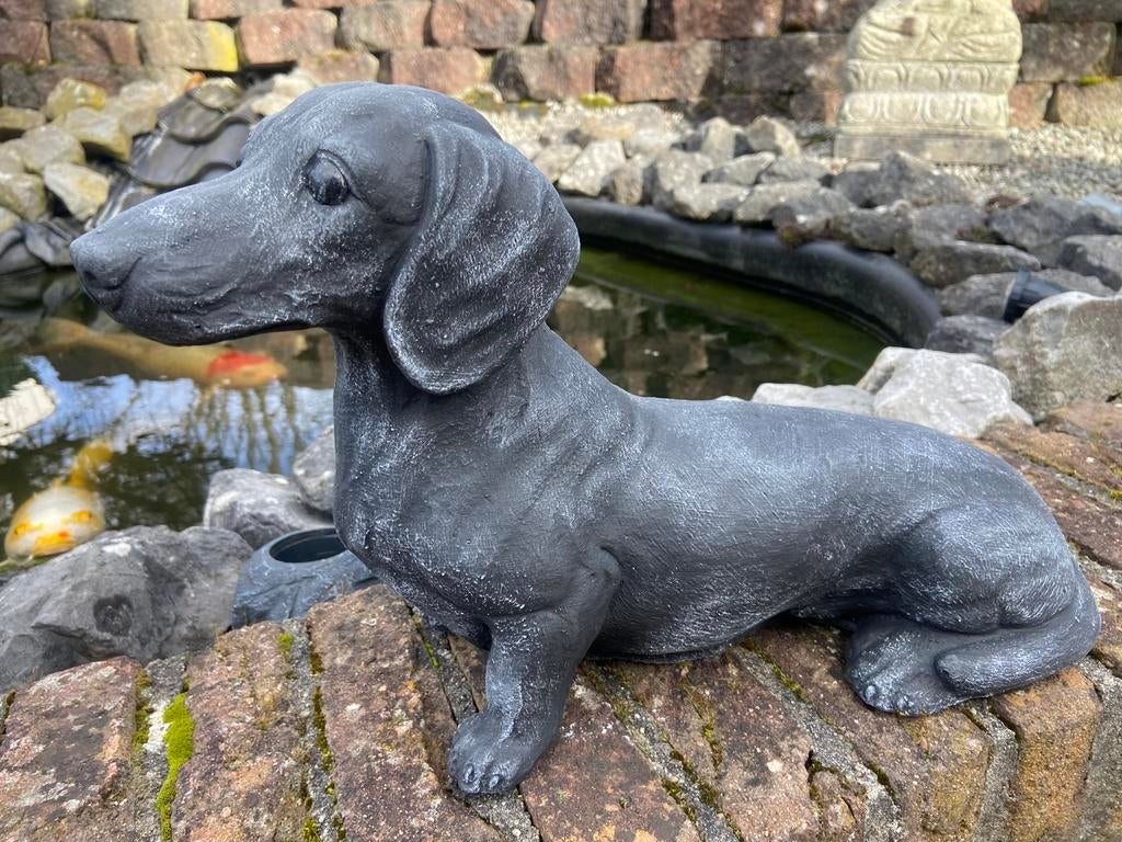 Statue de jardin en béton Teckel, Enlèvement, Neuf, Béton, Animal