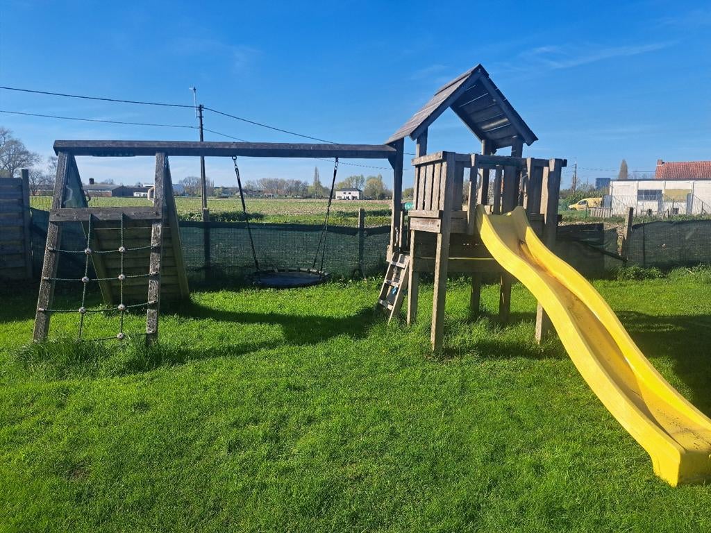 Houten speeltuig, Kinderen en Baby's, Speelgoed | Buiten | Speeltoestellen, Ophalen, Schommel