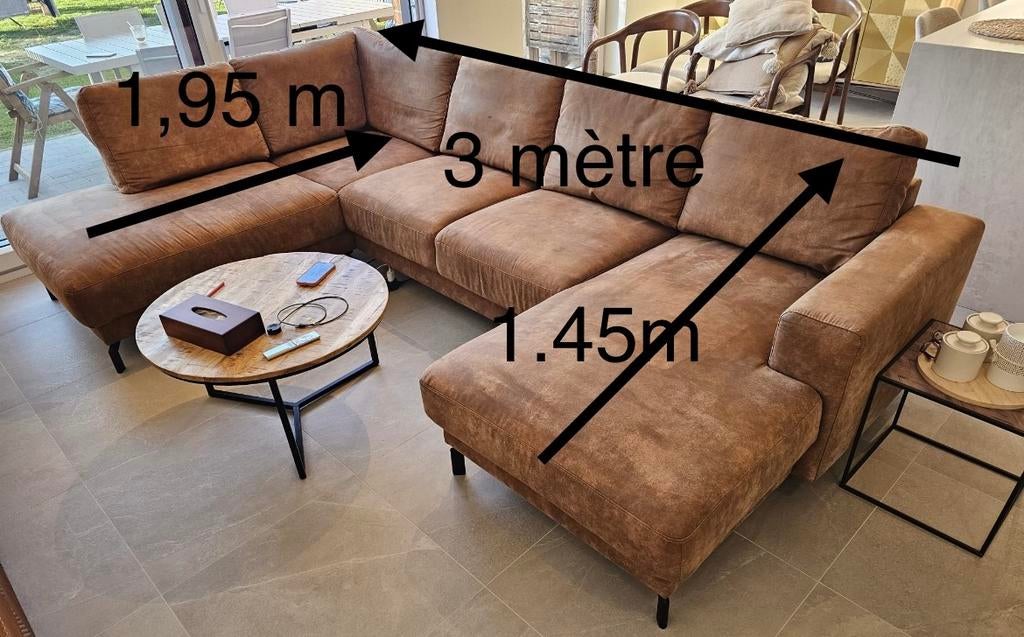 Canape en parfait etat en microfibre, Enlèvement, Comme neuf