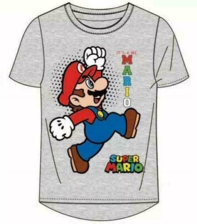 Super Mario T-shirt - Grijs - Maat 104, Enfants & Bébés, Vêtements enfant | Taille 104, Garçon, Enlèvement ou Envoi, Chemise ou À manches longues