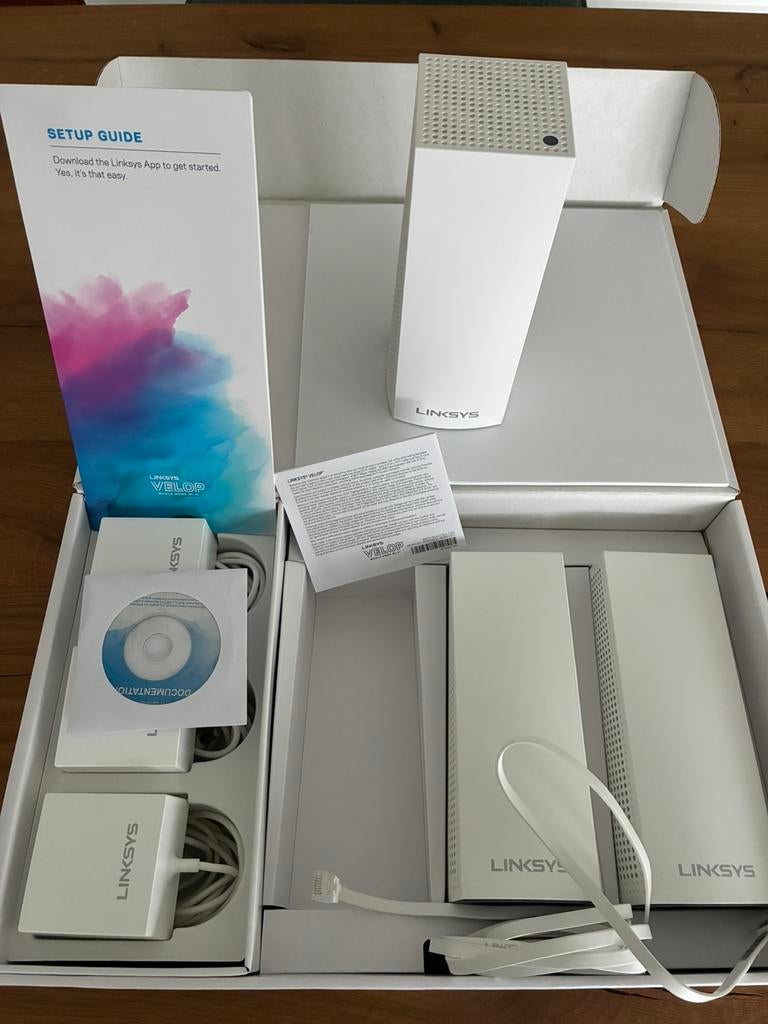 Linksys Velop AC2200 WiFi 5 Wit 3-pack, Ophalen of Verzenden, Zo goed als nieuw