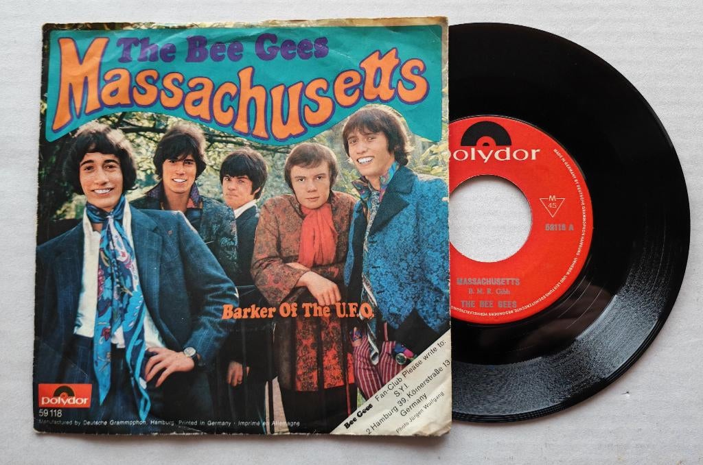 BEE GEES - Massachusetts (45t), Cd's en Dvd's, Vinyl Singles, 7 inch, Single, Ophalen of Verzenden, Zo goed als nieuw