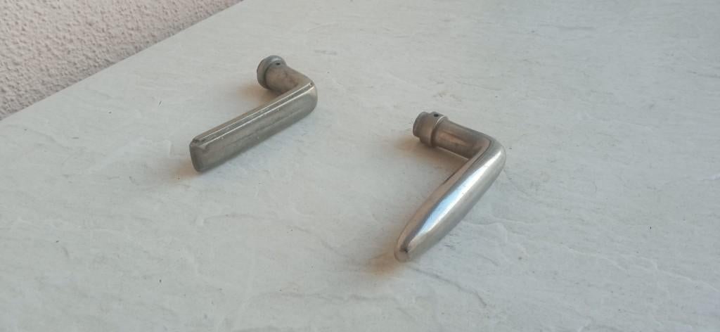 Poignées de porte en métal des années 1930, style Art déco, Enlèvement ou Envoi, Comme neuf