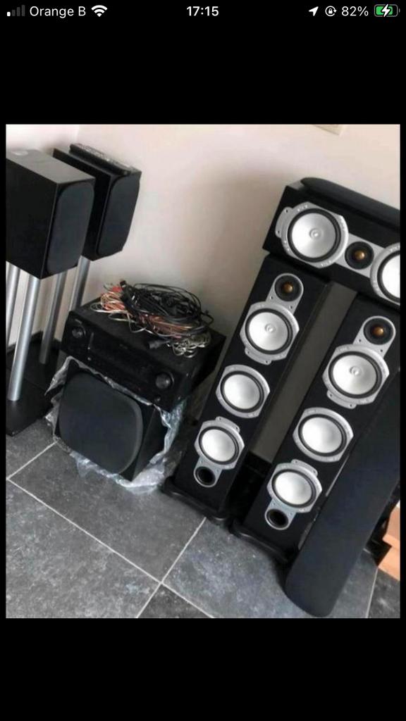 Monitor Audio 5.1 Silver Line Topstaat !!!!, Audio, Tv en Foto, Zo goed als nieuw, Complete surroundset, 120 watt of meer, Ophalen