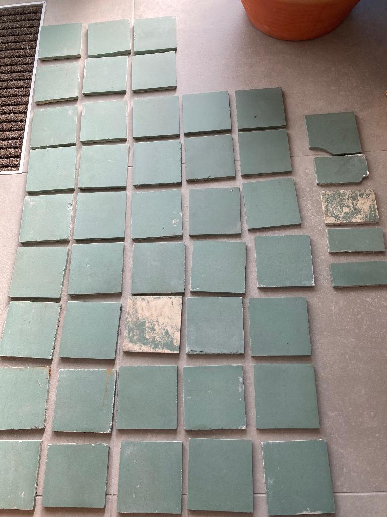 Tuile 10x10 Grès-Sambre Auvelais (Mol), Antiquités & Art, Enlèvement