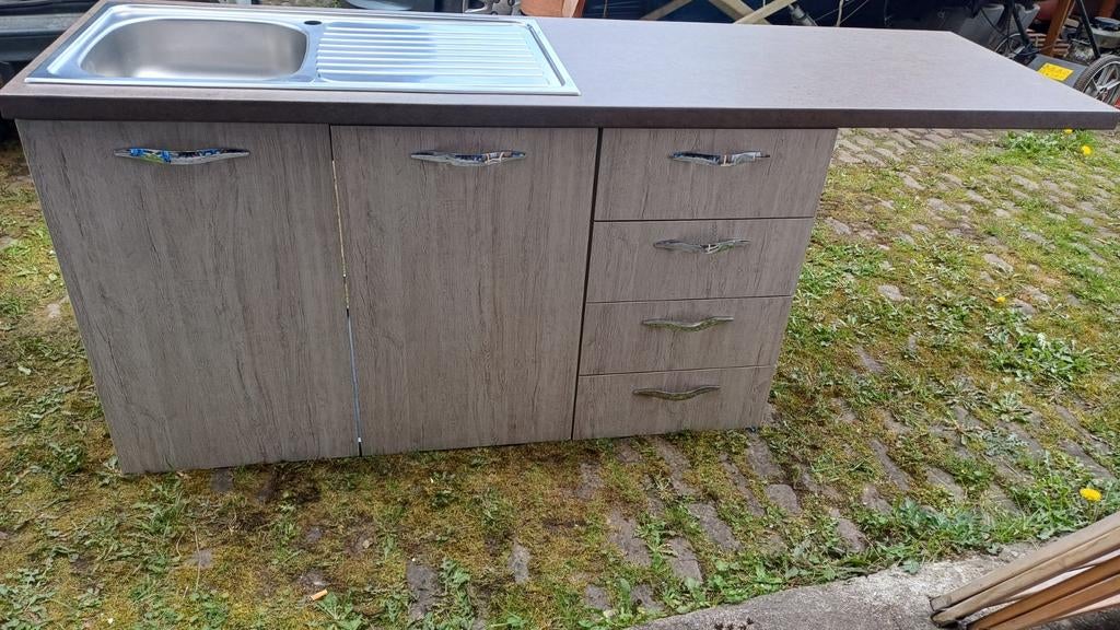 Ensemble cuisine meuble 2 portes avec colonne 4 tiroirs, Maison & Meubles, Enlèvement