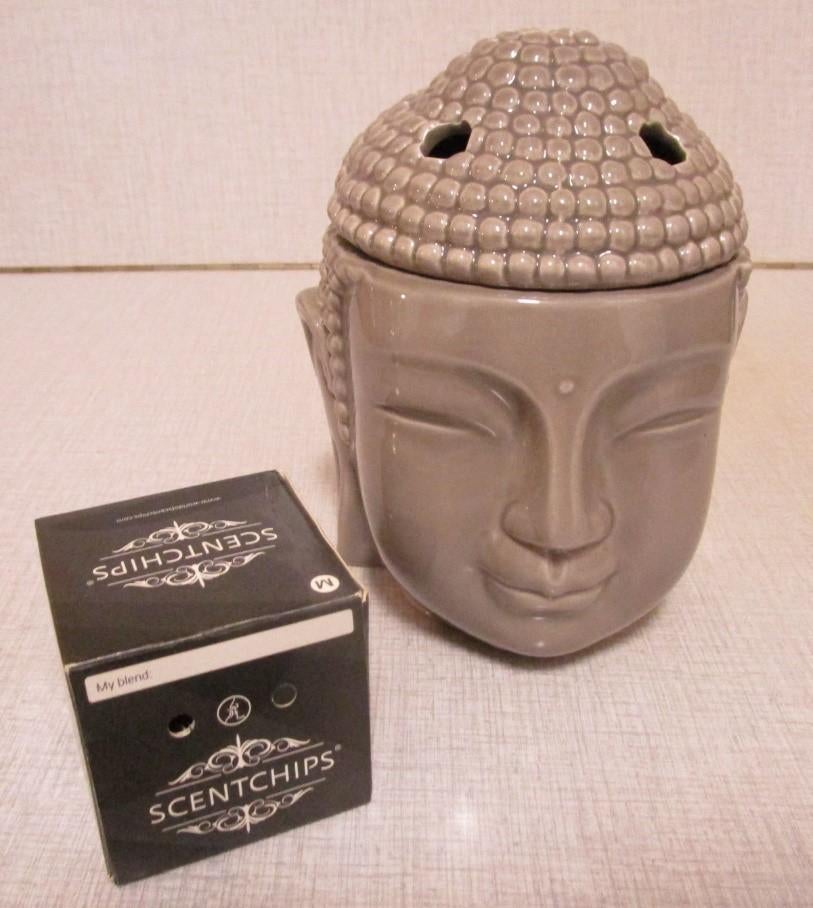 Brûleur à cire parfumé scentchips tête de Bouddha - DÉSTOCK, Maison & Meubles, Enlèvement ou Envoi, Comme neuf