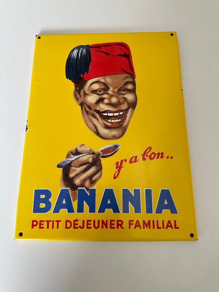 Reklame bord Banania, Verzamelen, Ophalen of Verzenden, Gebruikt, Reclamebord