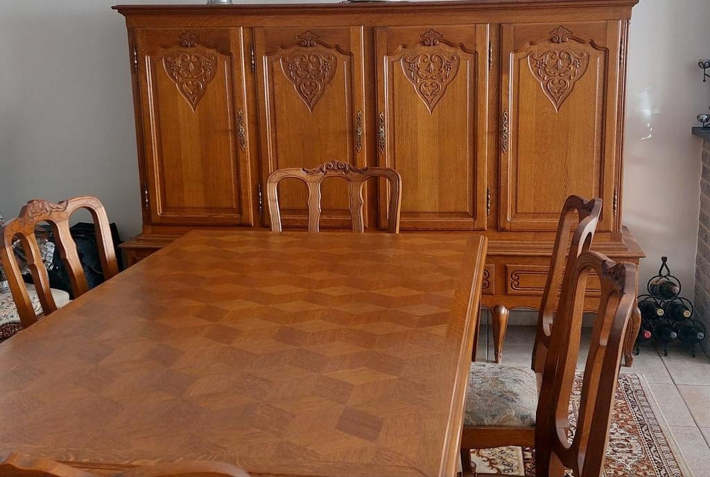 salle à manger avec 6 chaises, Maison & Meubles, Enlèvement