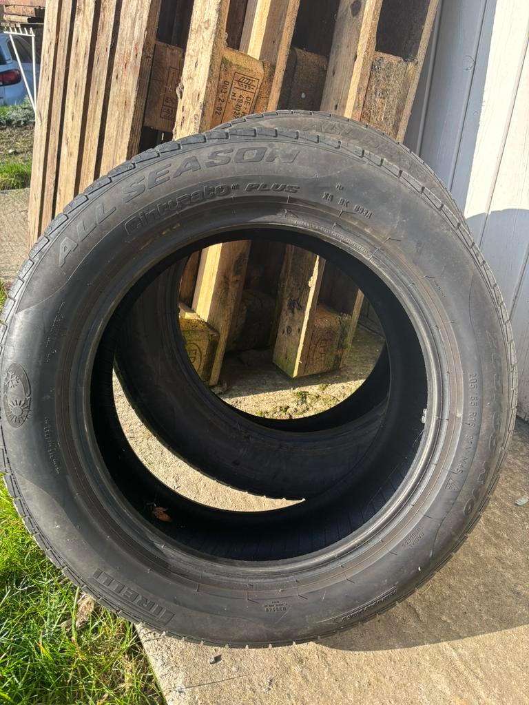 Vend 2 pneus 205/55 r16 91v, 4 Saisons, 16 pouces, Véhicule de tourisme, 205 mm