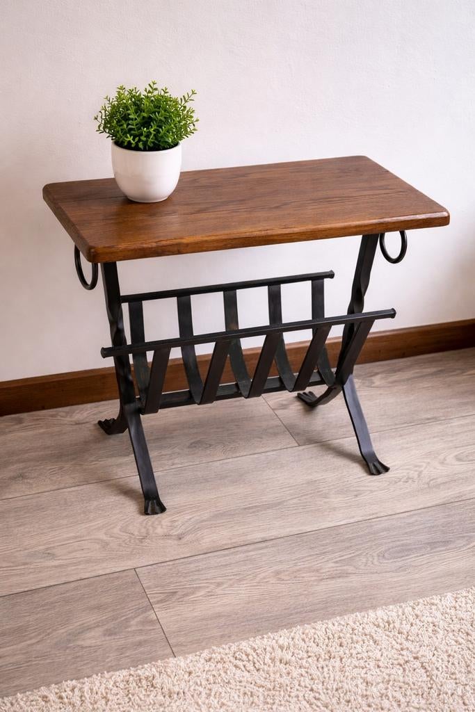 Vintage Engelse rustieke lectuur bijzettafel, Antiek en Kunst, Ophalen