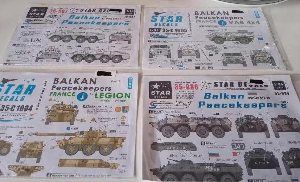 Balkan Peacekeepers Decals 1.35, Ophalen of Verzenden, Nieuw, Groter dan 1:32, Overige typen