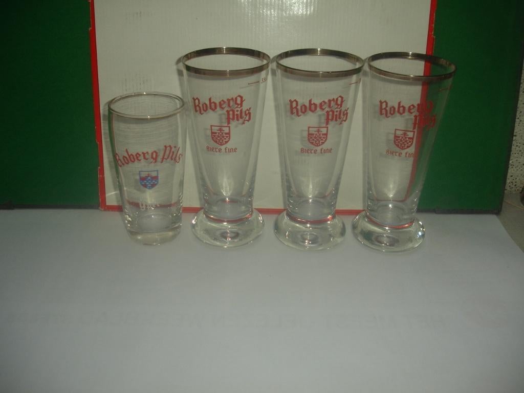 Bierglas Roberg Pils, 33cl, brij. Roberg, Verzamelen, Biermerken, Zo goed als nieuw, Glas of Glazen, Overige merken, Ophalen of Verzenden