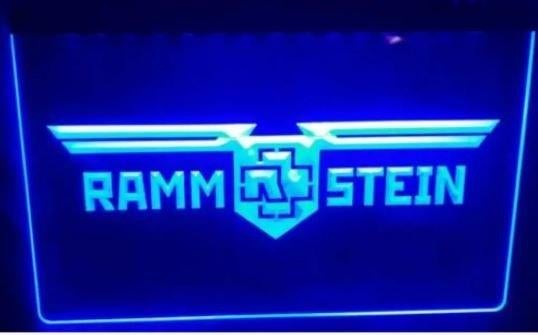 d'éclairage de décoration publicitaire LED Rammstein 3D, Collections, Enlèvement ou Envoi, Neuf, Table lumineuse ou lampe (néon)