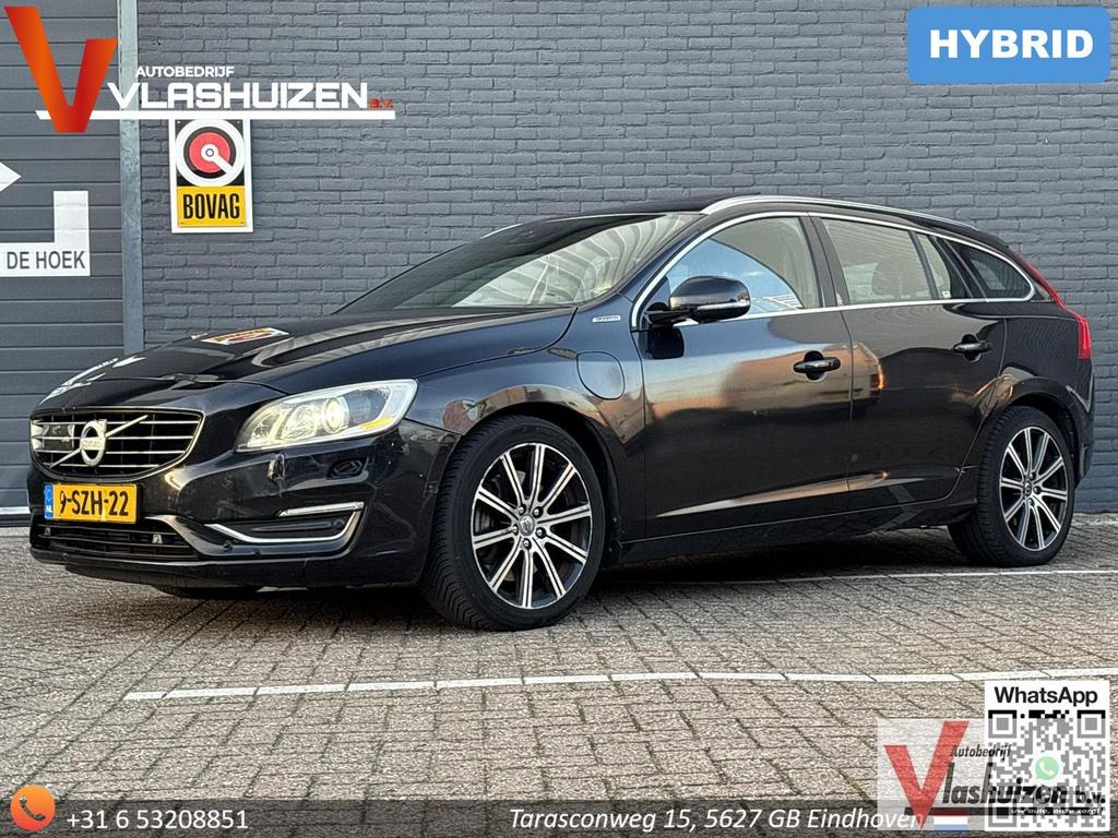 Volvo V60 2.4 D6 AWD Plug-In Hybrid Summum | Schuif/Kantelda, Auto's, Automaat, 48 g/km, Zwart, Break