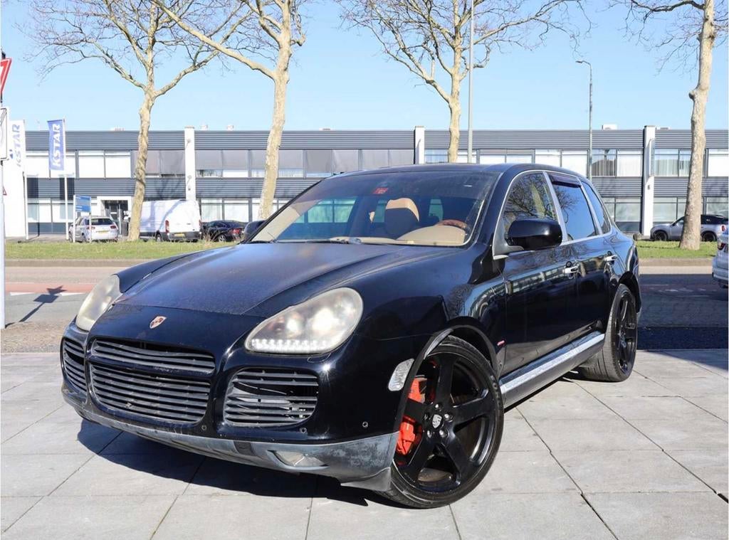 Porsche cayenne 4.8 v8 turbo, Auto's, Automaat, Cayenne, Beige, Zwart