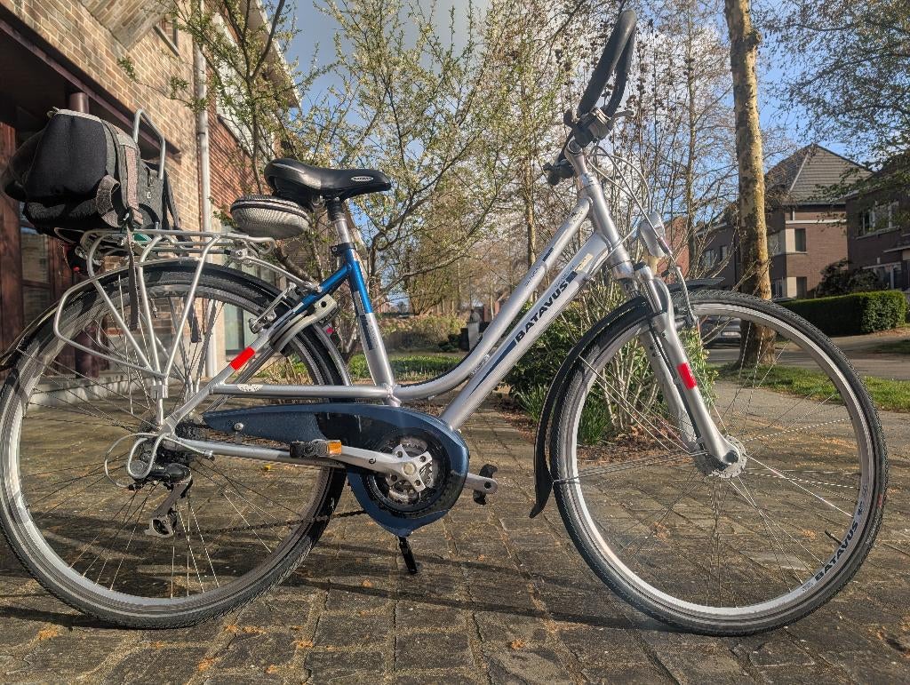 Fiets Batavus Cayuca zilvergrijs en blauw, Vélos & Vélomoteurs, Vélos | Cruisers & Lowriders, 47 à 51 cm, Cruiser, Batavus, Enlèvement