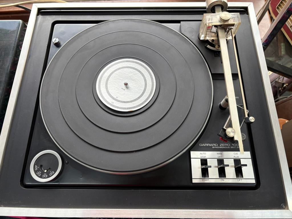 Platine Vinyle Vintage Garrard Zero 100 SB - Bras Tangentiel, TV, Hi-fi & Vidéo, Enlèvement, Utilisé