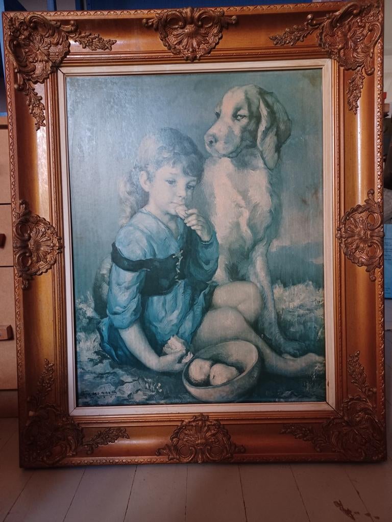 Kader groot goudkleurig, Antiek en Kunst, Ophalen