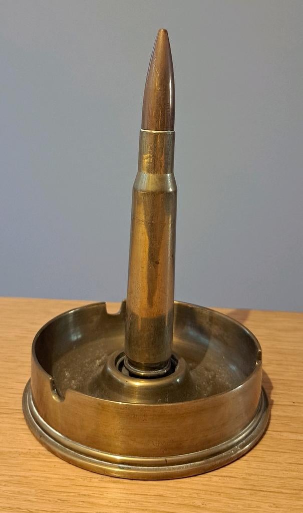 Trench art asbak, Verzamelen, Militaria | Algemeen, Landmacht, Kunstobject, Ophalen of Verzenden