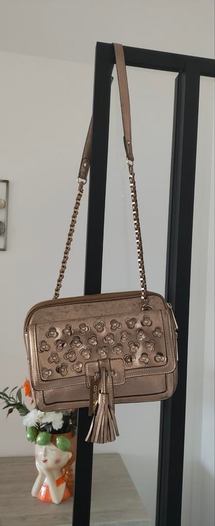 Zeer mooie bronskleurige handtas van Caroline bis, Ophalen of Verzenden