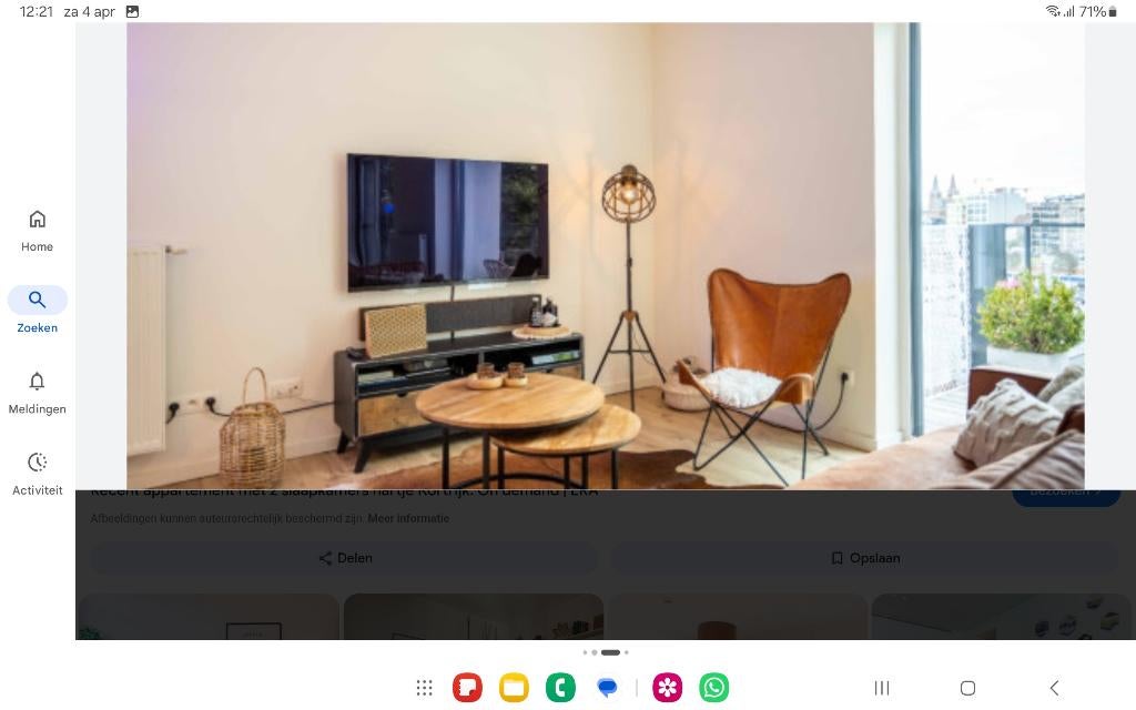 Vlinderstoel in leer., Moins de 75 cm, Modern - industrieel - vintage, Comme neuf, Enlèvement