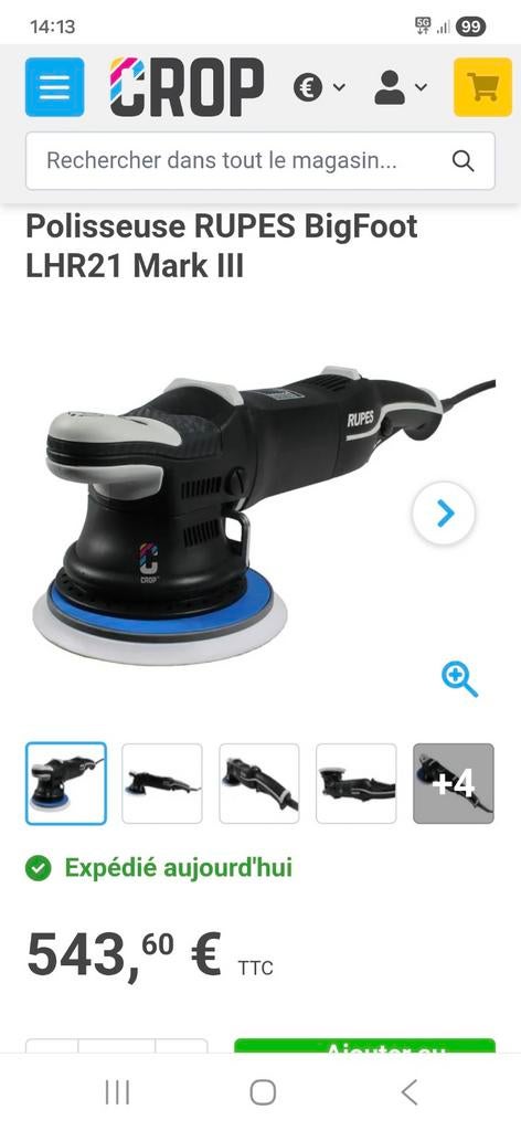 Polisseuse Orbitale professionnel Rupes lhr21 mk3, Enlèvement