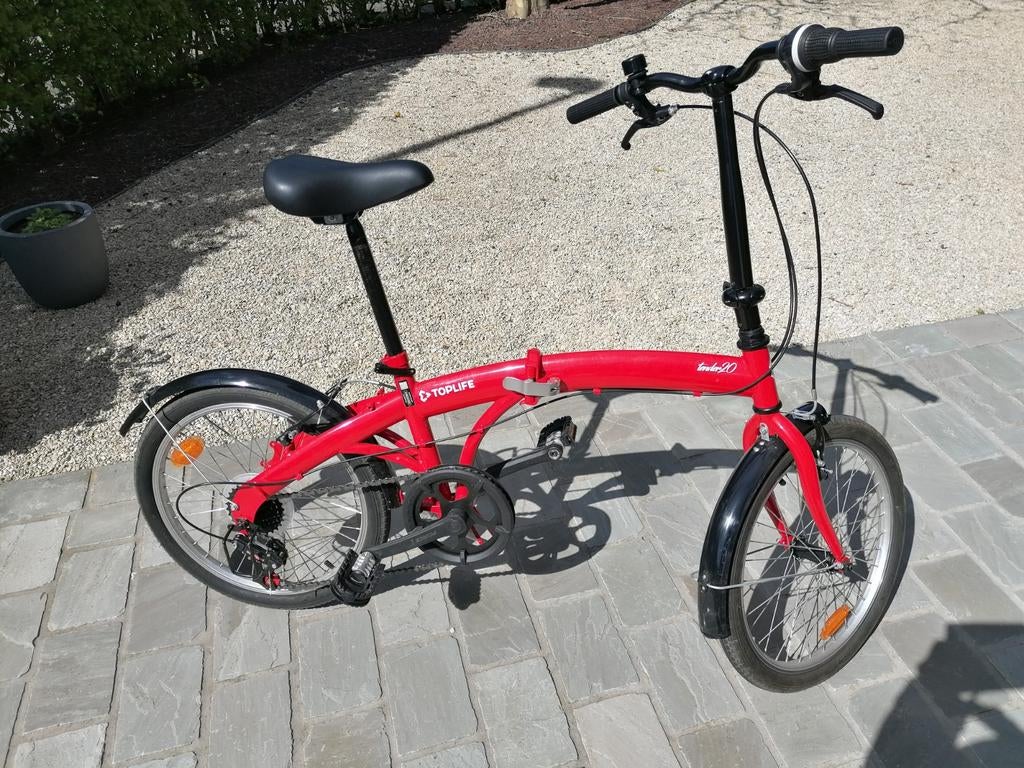 Te koop rode plooifiets toplife nieuwstaat 6 versnellingen, Enlèvement, Comme neuf