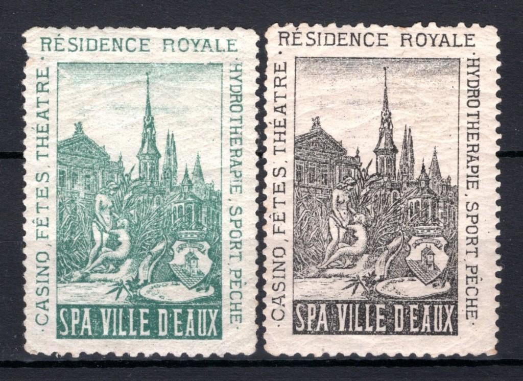 VIGNETTE MH* du SPA Ville d'Eaux, Enlèvement ou Envoi, Non oblitéré, Trace d'autocollant