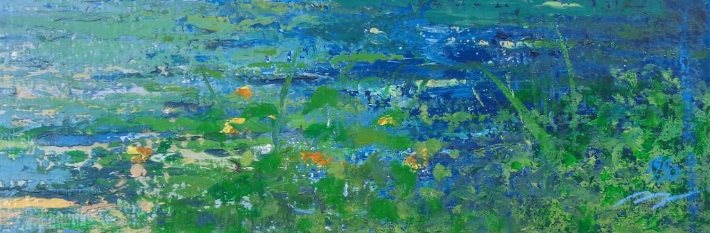 BILL VAERNEWIJCK / GIVERNY / OLIEVERF DOEK / 60x70cm / SIG, Ophalen of Verzenden