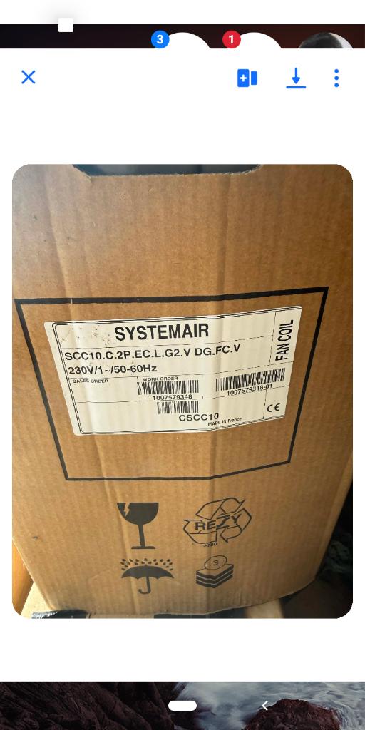 Ventilo-convecteurs Systemair neufs (SCC10 & SCC50 pro ), Bricolage & Construction, Ventilation & Extraction, Neuf, Ventilateur et Extracteur