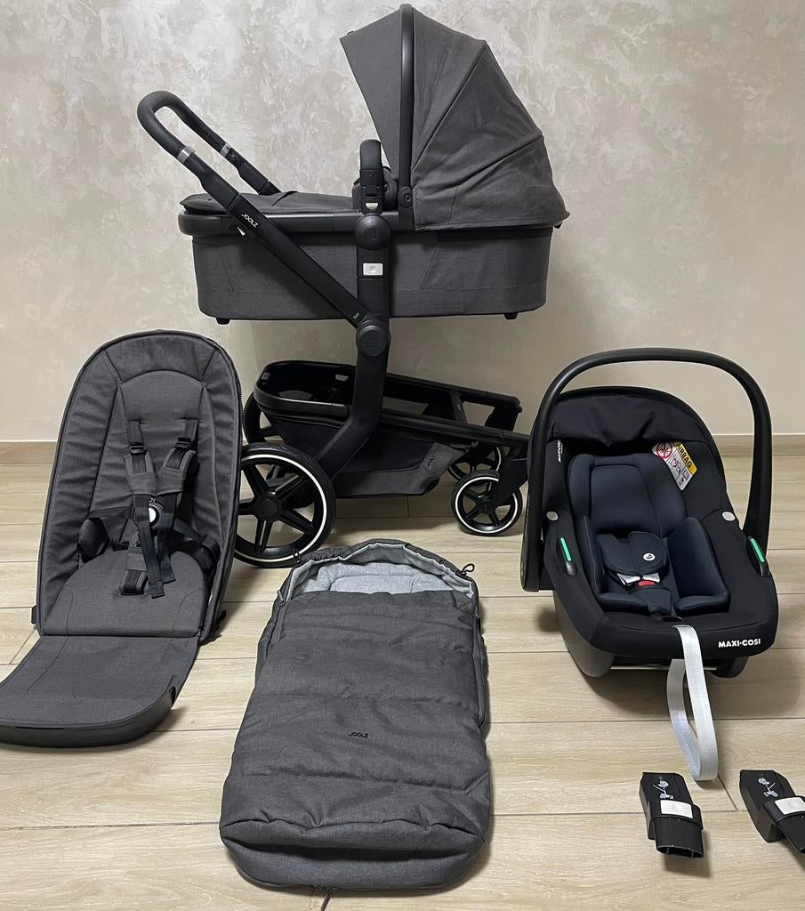 Joolz Day + Awesome gris anthracite complet 3 en 1, Enfants & Bébés, BAbygeluk, Couverture pieds, Enlèvement ou Envoi, Comme neuf