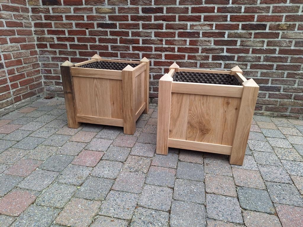 2 Eiken bloembakken, Tuin en Terras, Ophalen