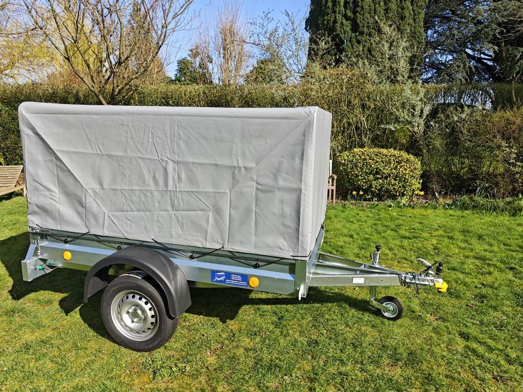 Aanhangwagen met huif – 750 kg – zeer stevig chassis, Ophalen, Nieuw
