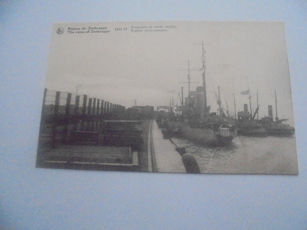zeebrugge 1914-18- drageurs de mines anglais, Verzamelen, Postkaarten | België, Ophalen of Verzenden, Voor 1920, Ongelopen, West-Vlaanderen