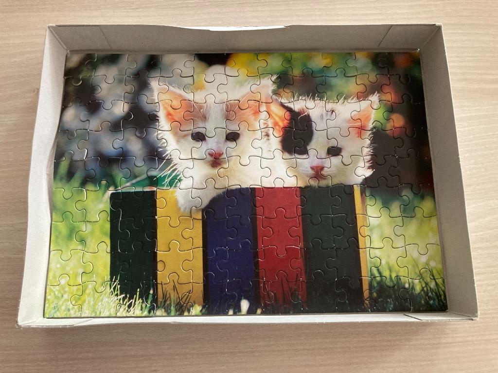 Puzzel 99 stukjes - poesjes, Kinderen en Baby's, Ophalen of Verzenden, Meer dan 50 stukjes, Gebruikt, 6 jaar of ouder