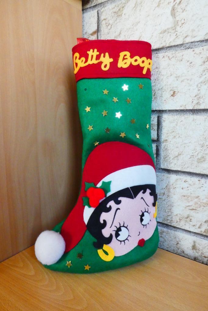 Betty Boop in het rood” Kerstman” Kous 1994, Ophalen of Verzenden, Nieuw, Mens
