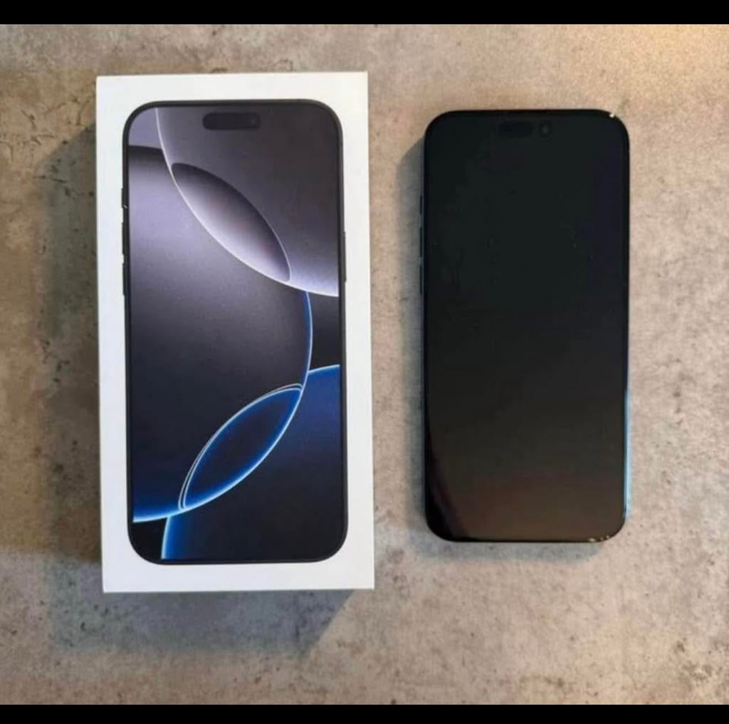 Iphone 16 pro max noir titane avec facture et garantie, Telecommunicatie, Mobiele telefoons | Apple iPhone, Zo goed als nieuw