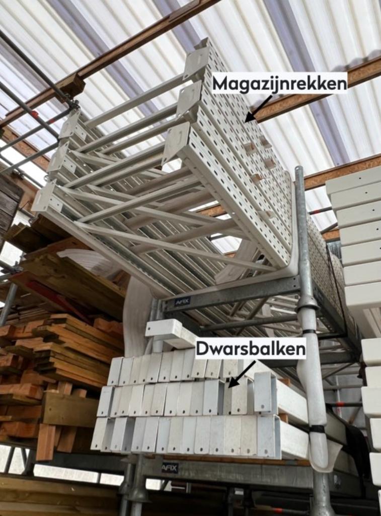 Pallet rek - Palletrekken - Magazijnrekken - Ladder Liggers, Zakelijke goederen, Kantoor en Winkelinrichting | Magazijn, Stelling en Opslag