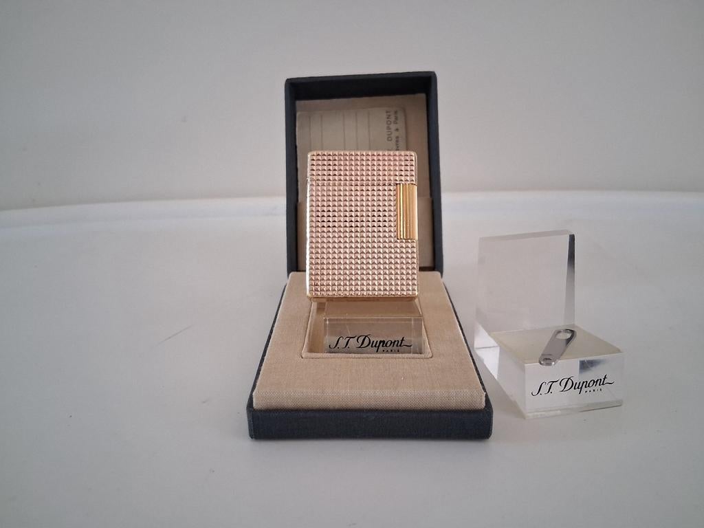 Briquet Dupont 20U L1 Diamond Model +Key Flame Regulator., Collections, Enlèvement ou Envoi, Utilisé, Briquet