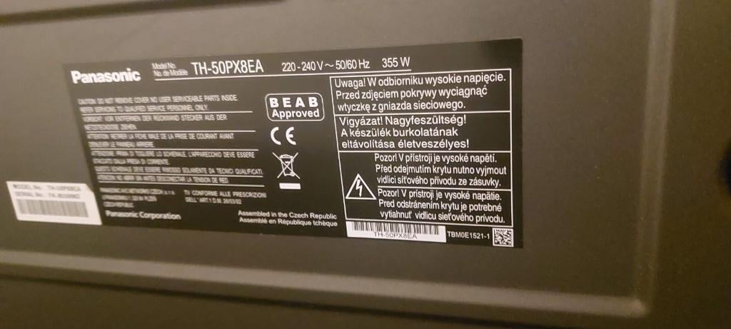 Panasonic Plasma TV 50', Audio, Tv en Foto, Televisies, Ophalen, Gebruikt, Panasonic