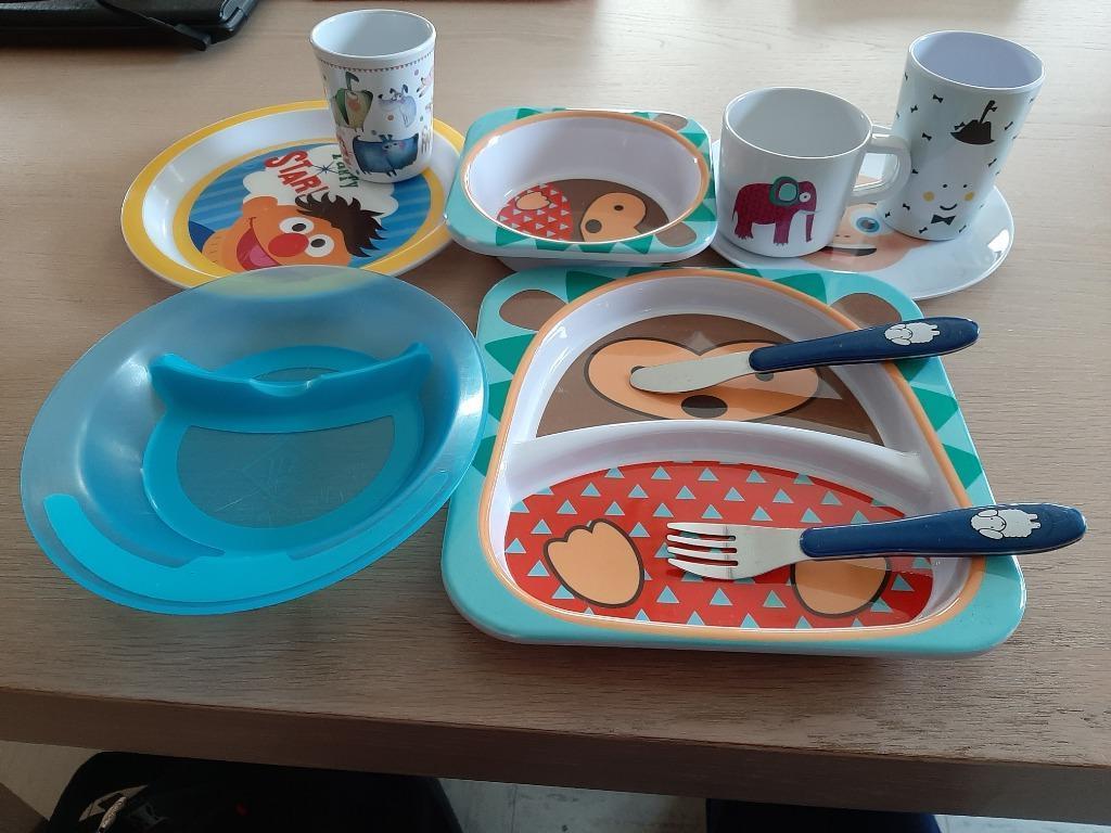 baby bordjes, bestek, bekers, Kinderen en Baby's, Ophalen