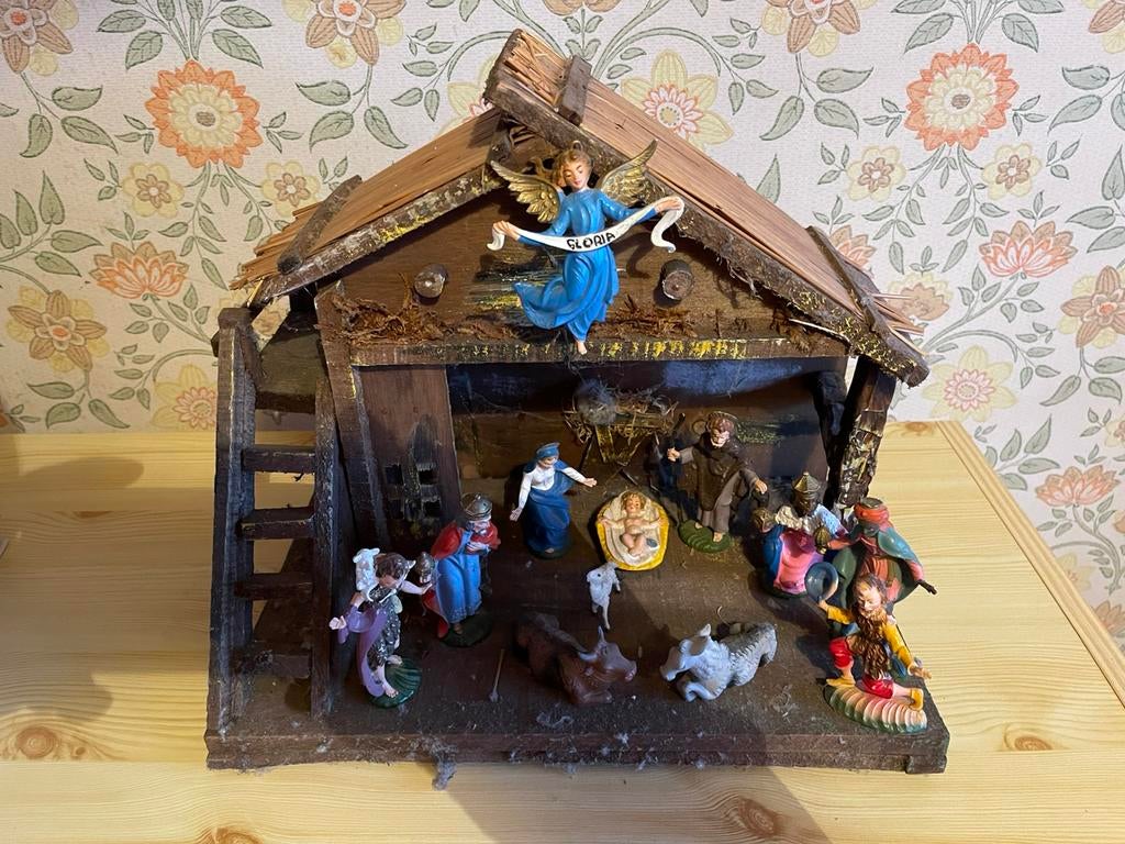 Oude kerststal, Ophalen of Verzenden, Zo goed als nieuw