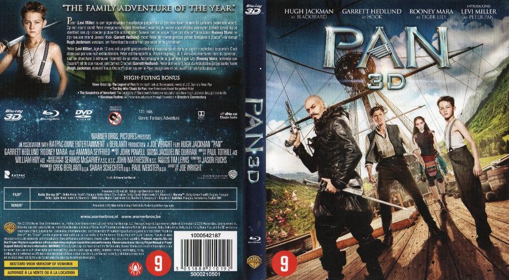 pan (blu-ray 3D + blu-ray) neuf, Enlèvement ou Envoi, Comme neuf, Aventure