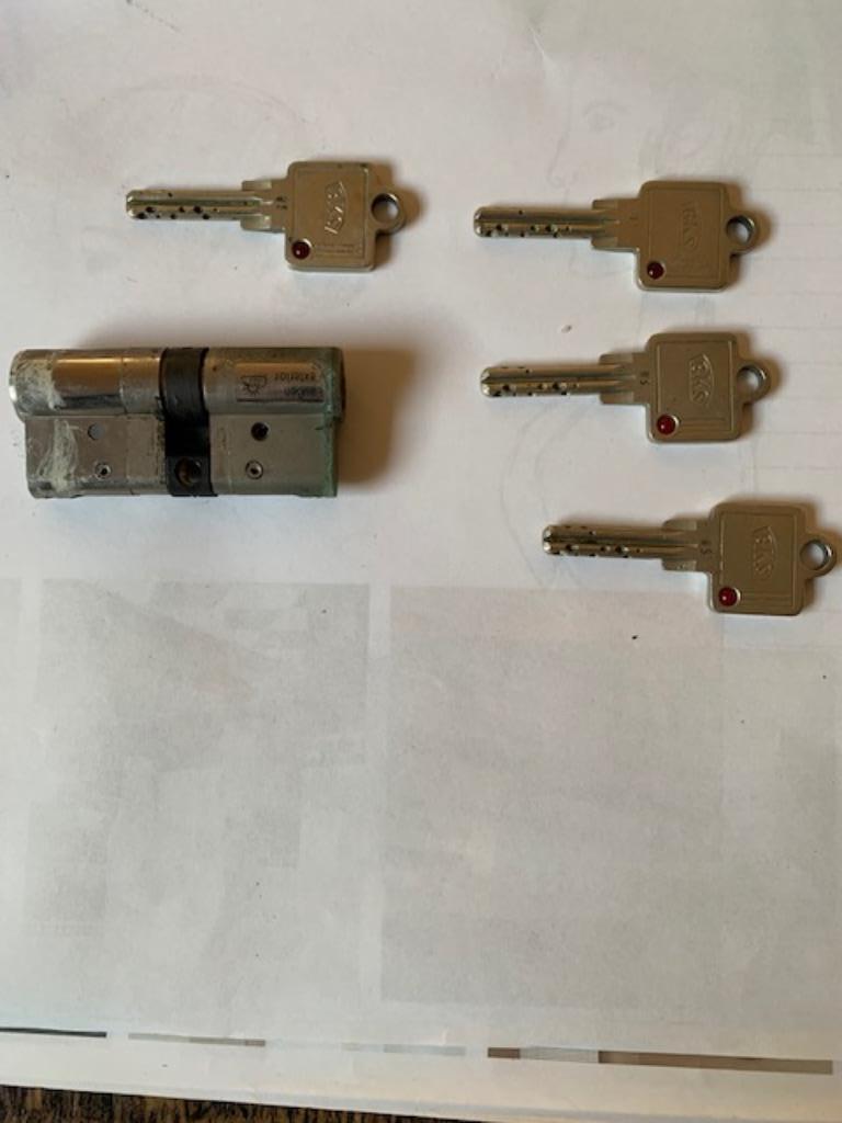 cilinderslot, Enlèvement, Comme neuf, Cuivre ou Laiton, Clé