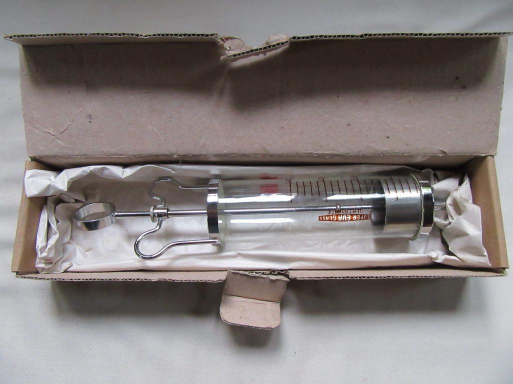 Antiek glazen oorspuit Van Janet 200ml, Ophalen of Verzenden